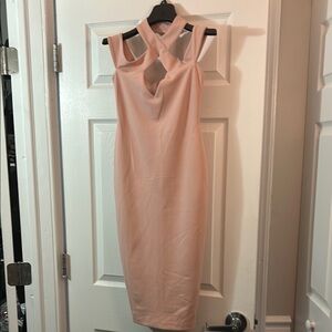 Elegant Pink Sleeveless Dress